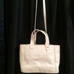 White Leather Purse Handbag Giani Bernini